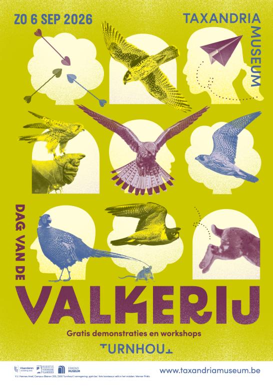 Affiche met het campagnebeeld van Dag van de Valkerij